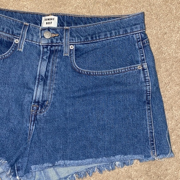 sunday best (aritzia) denim shorts size 32 - Picture 3 of 9